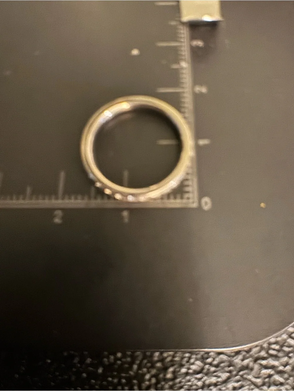 White Titanium Crystal Eternity Band - Sz 3